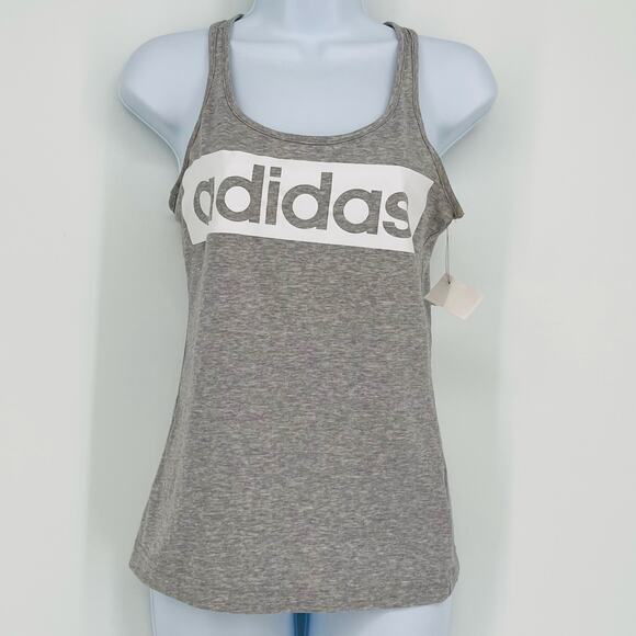 Adidas Women's Climalite Tank in Grey and White Size S - Picture 1 of 8